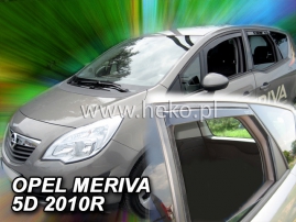 Deflektory na Opel Meriva, 5-dverová (+zadné), r.v.: 2010 - (25327)