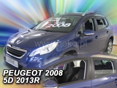 Deflektory na Peugeot 2008, 5-dverová (+zadné), r.v.: 2013-2019 (26152)