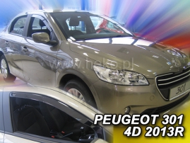 Deflektory na Peugeot 301, 4-dverová, r.v.: 2013 - (26149)