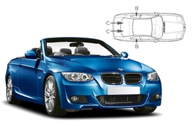 Slnečné clony na okná - BMW Serie 3 Cabrio (2006-2014) - Komplet sada (BMW-3SER-C-B)