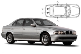 Slnečné clony na okná - BMW 5 Sedan (1995-2003) - Komplet sada (BMW-5SER-4-A)