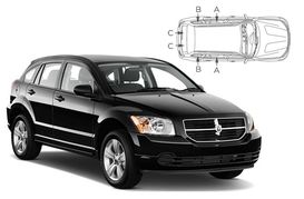 Slnečné clony na okná - DODGE Caliber (2006-2011) - Komplet sada (DOD-CALI-5-A)