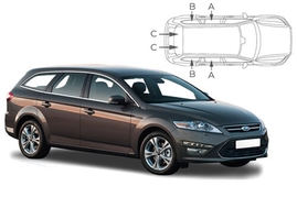 Slnečné clony na okná - FORD Mondeo Combi (2007-2015) - Komplet sada (FOR-MOND-E-B)