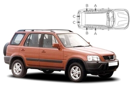 Slnečné clony na okná - HONDA CR-V (1995-2002) - Komplet sada (HON-CRV-5-X)