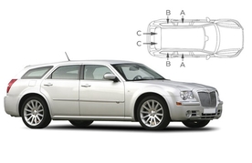 Slnečné clony na okná - CHRYSLER 300C Combi (2004-2010) - Komplet sada (CHR-300-E-A)