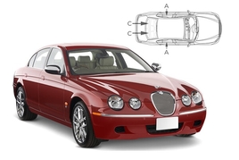 Slnečné clony na okná - JAGUAR S-Type sedan (1998-2008) - Komplet sada (JAG-STYP-4-A)