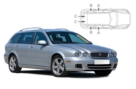 Slnečné clony na okná - JAGUAR X-Type Combi (2003-) - Komplet sada (JAG-XTYP-E-A)