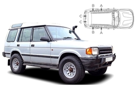 Slnečné clony na okná - LAND ROVER GROUP Discovery 5dv. (1989-1998) - Komplet sada (LRO-DISC-5-X)