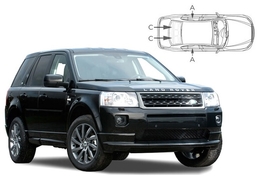 Slnečné clony na okná - LAND ROVER GROUP Freelander (2006-2015) - Komplet sada (LRO-FREE-5-B)