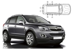 Slnečné clony na okná - OPEL Antara (2006-2015) - Komplet sada (VAU-ANT-5-A)