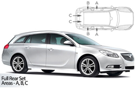 Slnečné clony na okná - OPEL Insignia kombi (2009-2017) - Komplet sada (VAU-INSI-E-A)