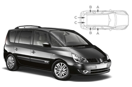 Slnečné clony na okná - RENAULT Espace (2002-2014) - Komplet sada (REN-ESP-5-C)