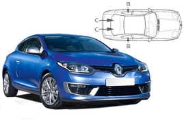 Slnečné clony na okná - RENAULT Megane III. hatchback 3dv. (2009-2016) - Komplet sada (REN-MEGA-3-B)