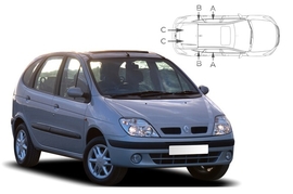 Slnečné clony na okná - RENAULT Scenic I. (1996-2003) - Komplet sada (REN-SCEN-5-X)