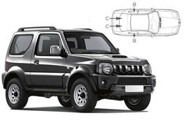 Slnečné clony na okná - SUZUKI Jimny (1998-2008) - Komplet sada (SUZ-JIMN-3-A)