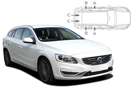 Slnečné clony na okná - VOLVO V60 Combi (2010-2018) - Komplet sada (VOL-V60-E-A)