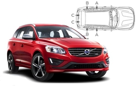 Slnečné clony na okná - VOLVO XC60 (2008-2017) - Komplet sada (VOL-XC60-5-A)