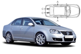 Slnečné clony na okná - VW Jetta Sedan (2005-2011) - Komplet sada (VW-JETT-4-A)