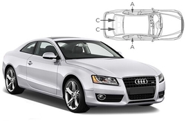 Slnečné clony na okná - AUDI A5/S5 Coupé (2007-2016) - Komplet sada (AU-A5-2-A)