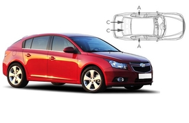 Slnečné clony na okná - CHEVROLET Cruze Hatchback (2009-2016) - Komplet sada (CHE-CRUZ-5-A)