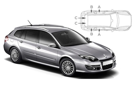 Slnečné clony na okná - RENAULT Laguna III. Combi (2007-) - Komplet sada (REN-LAGU-E-B)