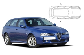 Slnečné clony na okná - ALFA ROMEO 156 Combi (1997-2005) - Len na bočné stahovacie sklá (AR-156-E-A/18)