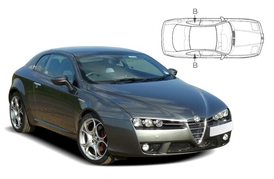 Slnečné clony na okná - ALFA ROMEO Brera Coupé (2006-2010) - Len na bočné stahovacie sklá (AR-BRER-3-A/18)