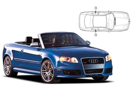 Slnečné clony na okná - AUDI A4/S4 Cabrio (2002-2009) - Len na bočné stahovacie sklá (AU-A4-C-A/18)