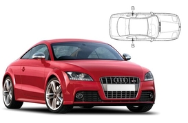 Slnečné clony na okná - AUDI TT (2006-2014) - Len na bočné stahovacie sklá (AU-TT-2-B/18)