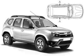 Slnečné clony na okná - DACIA Duster (2009-2018) - Len na bočné stahovacie sklá (DAC-DUS-5-A/18)