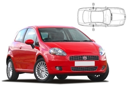 Slnečné clony na okná - FIAT Punto Evo 3dv. (2009-) - Len na bočné stahovacie sklá (FIA-GRPU-3-A/18)