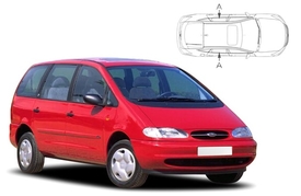 Slnečné clony na okná - FORD Galaxy (1995-2001) - Len na bočné stahovacie sklá (FOR-GALA-5-X/18)