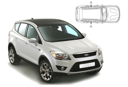 Slnečné clony na okná - FORD Kuga (2008-2012) - Len na bočné stahovacie sklá (FOR-KUGA-5-A/18)