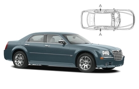 Slnečné clony na okná - CHRYSLER 300C Sedan (2004-2010) - Len na bočné stahovacie sklá (CHR-300-4-A/18)