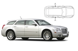 Slnečné clony na okná - CHRYSLER 300C Combi (2004-2010) - Len na bočné stahovacie sklá (CHR-300-E-A/18)