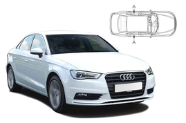 Slnečné clony na okná - AUDI A3/S3 Sedan (2013-2020) - Len na bočné stahovacie sklá (AU-A3-4-B/18)