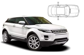 Slnečné clony na okná - LAND ROVER GROUP Evoque 3dv. (2011-2019) - Len na bočné stahovacie sklá (LRO-EV-3-A/18)