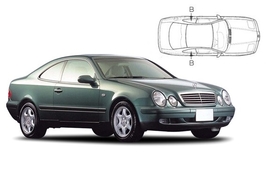 Slnečné clony na okná - MERCEDES-BENZ Serie CLK coupé (1997-2002) - Len na bočné stahovacie sklá (MB-CLK-2-A/18)