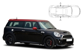 Slnečné clony na okná - MINI (BMW) Clubman kombi (2007-2015) - Len na bočné stahovacie sklá (Min-CLUB-E-A/18)