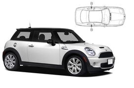 Slnečné clony na okná - MINI (BMW) Coupé (2006-) - Len na bočné stahovacie sklá (MIN-ONE-3-B/18)