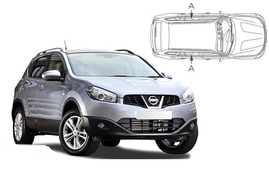 Slnečné clony na okná - NISSAN Qashqai (2006-2013) - Len na bočné sťahovacie sklá (NIS-QASH-5-A/18)