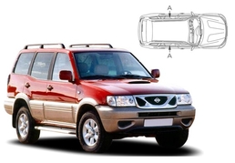 Slnečné clony na okná - NISSAN Terrano (1993-2004) - Len na bočné stahovacie sklá (NIS-TERR-5-A/18)