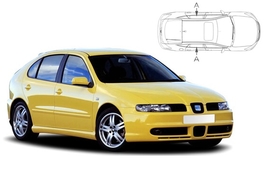 Slnečné clony na okná - SEAT Leon hatchback (1999-2005) - Len na bočné stahovacie sklá (SEA-LEON-5-A/18)