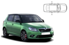 Slnečné clony na okná - SKODA Fabia II. (2007-2014) - Len na bočné stahovacie sklá (SKO-FABI-5-B/18)