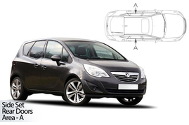 Slnečné clony na okná - OPEL Meriva (2010-2017) - Len na bočné stahovacie sklá (VAU-MERI-5-B/18)