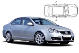 Slnečné clony na okná - VW Jetta Sedan (2005-2011) - Len na bočné stahovacie sklá (VW-JETT-4-A/18)