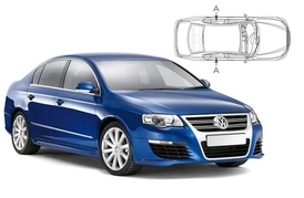 Slnečné clony na okná - VW Passat Sedan (2005-2010) - Len na bočné stahovacie sklá (VW-PASS-4-B/18)