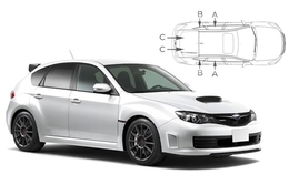 Slnečné clony na okná - SUBARU Impreza hatchback (2007-2012) - Komplet sada (SUB-IMPR-5-B)