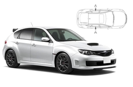 Slnečné clony na okná - SUBARU Impreza hatchback (2007-2012) - Len na bočné stahovacie sklá (SUB-IMPR-5-B/18)