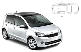 Slnečné clony na okná - SKODA Citigo 5dv. (2012-) - Len na bočné stahovacie sklá (SKO-CG-5-A/18)